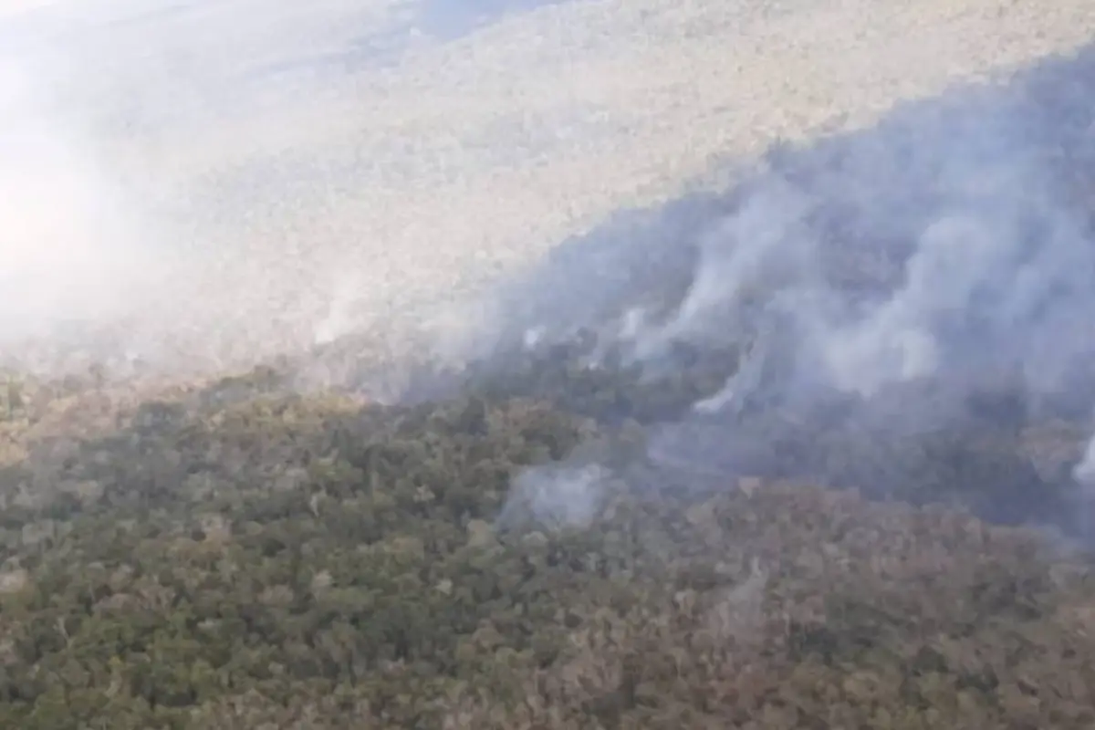 incendio forestal cerca del parque arqueológico El Mirador, Petén