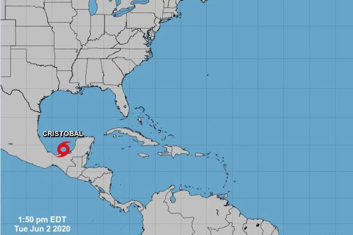 Tormenta tropical Cristóbal se forma en el golfo de México