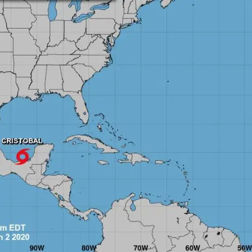Tormenta tropical Cristóbal se forma en el golfo de México