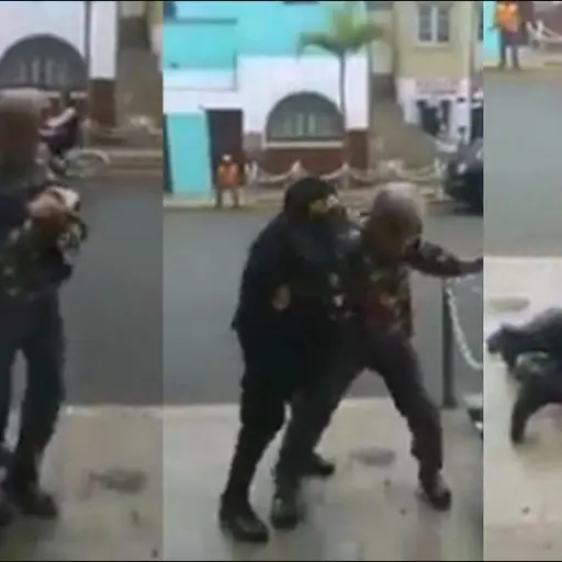 anciano-mascarilla-policía ,