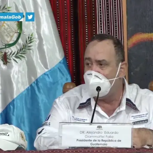 Alejandro Giammattei en Sololá. Foto: Captura de video