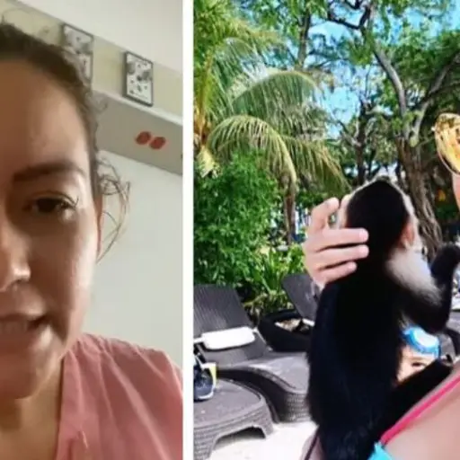 Gaby León modelo en el Hospital de Villa Nueva ,