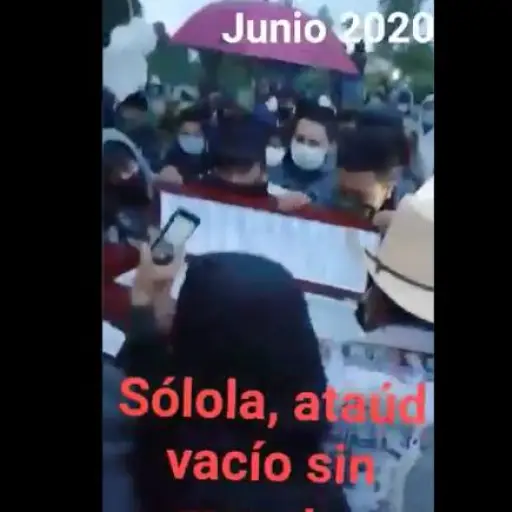 Video de ataúd vacío. Foto: Captura de video