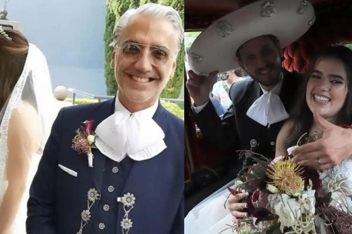 Alejandro Fernández en boda de Camila