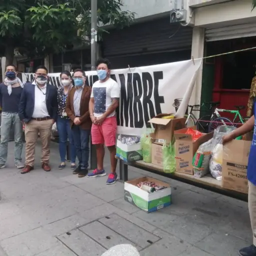 FECI dona víveres a La Olla Comunitaria. Foto: MP