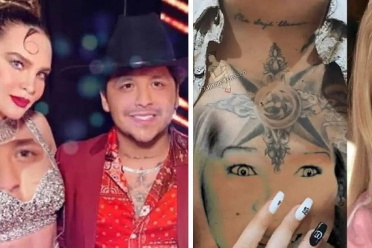 Memes Christian Nodal y Belinda tatuajes, 