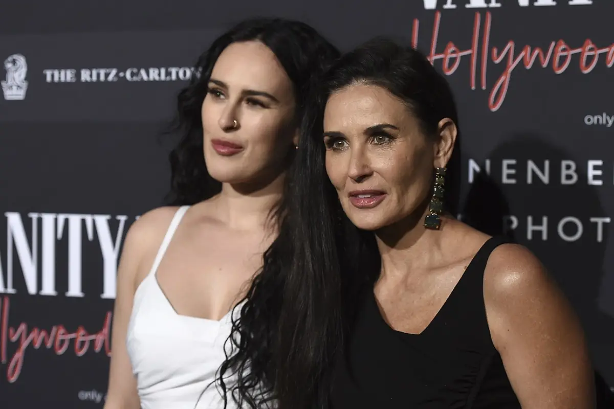 Rumer Willis and Demi Moore arrive at the Annenberg Space for Photography's Vanity Fair: Hollywood Calling Exhibit Opening on Tuesday, Feb. 4, 2020, in Los Angeles. (Photo by Jordan Strauss/Invision/AP)