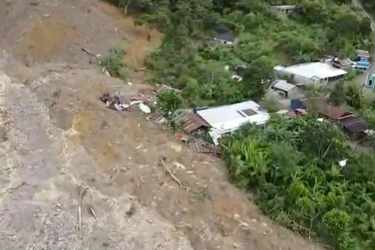 Dron capta imágenes en el caserío Quejá.