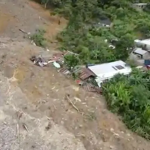 Dron capta imágenes en el caserío Quejá.