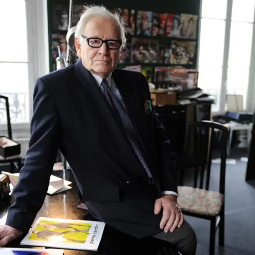 (FILES) This file photo taken on February 17, 2010 shows French fashion designer Pierre Cardin posing ahead of an interview about his book on his 60-year-long career. - French fashion designer Pierre Cardin, hailed for his visionary creations but also for