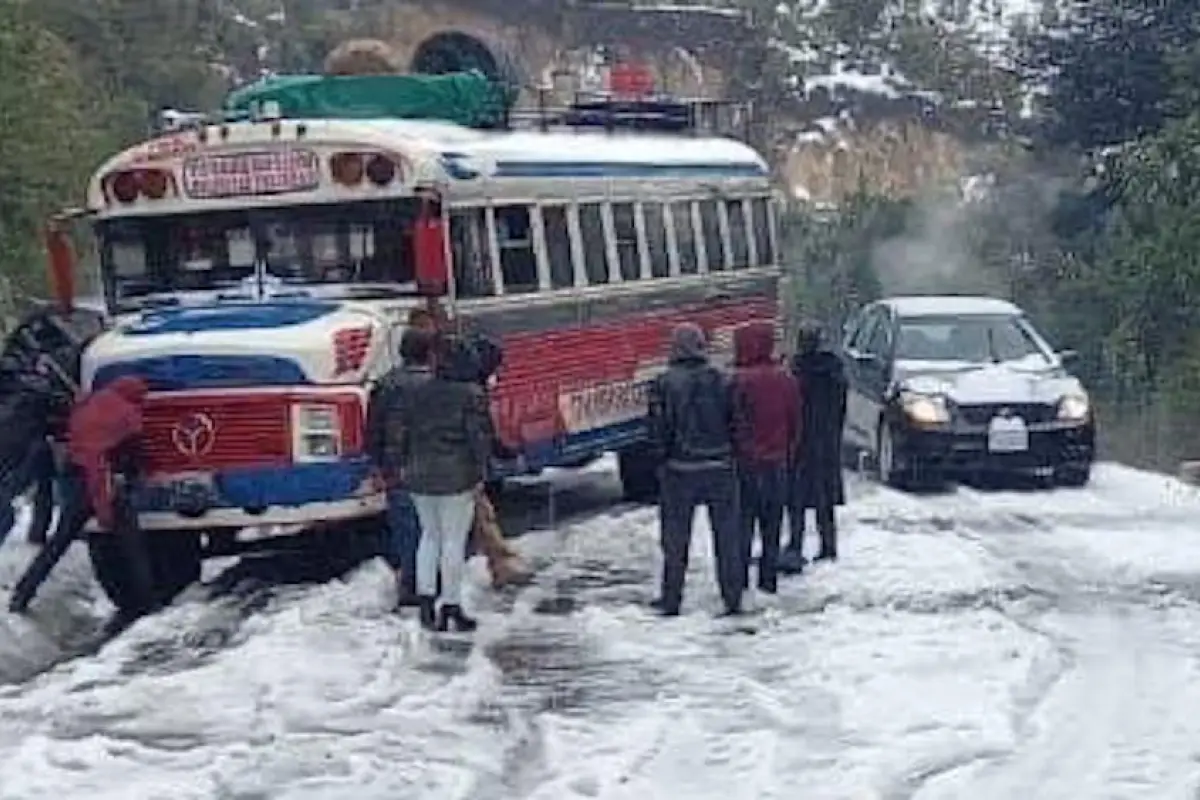 Cae granizo en San Marcos. Foto: Williar Arreaga