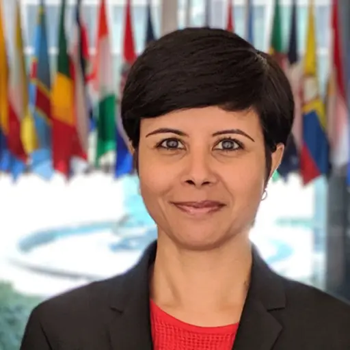 Namita Biggins, vocera en español del Departamento de Estado de los Estados Unidos ,