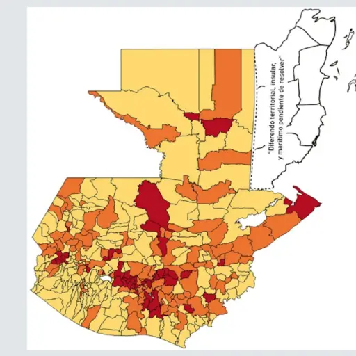 Mapa de alertas de semáforo por la pandemia causada por el COVID-19.