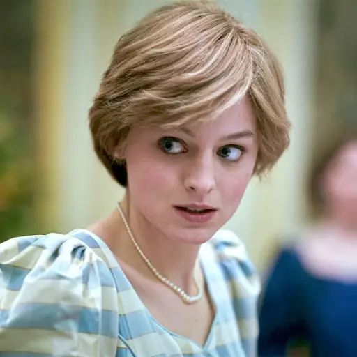 The Crown S4. Picture shows: Princess Diana (EMMA CORRIN). Filming location: Goldsmiths Hall