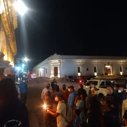 Protestan en La Antigua por la muerte de Luis Armando Solórzano Subuyuj ,
