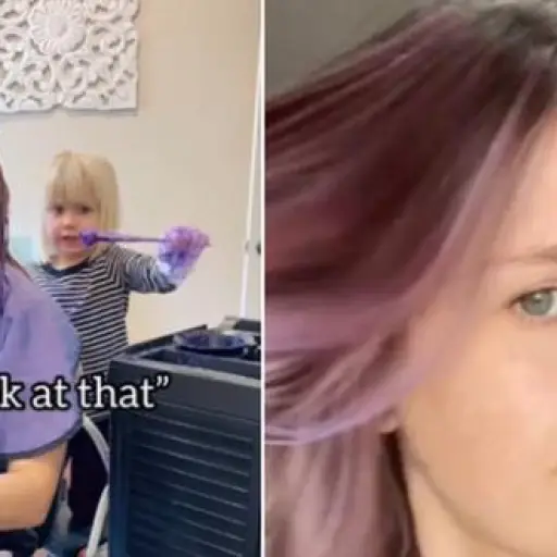 niña-madre-tiñe-cabello ,