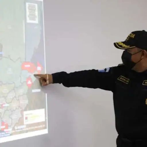 Policía Nacional Civil (PNC) presenta el plan de seguridad en Semana Santa 2021. Foto: PNC