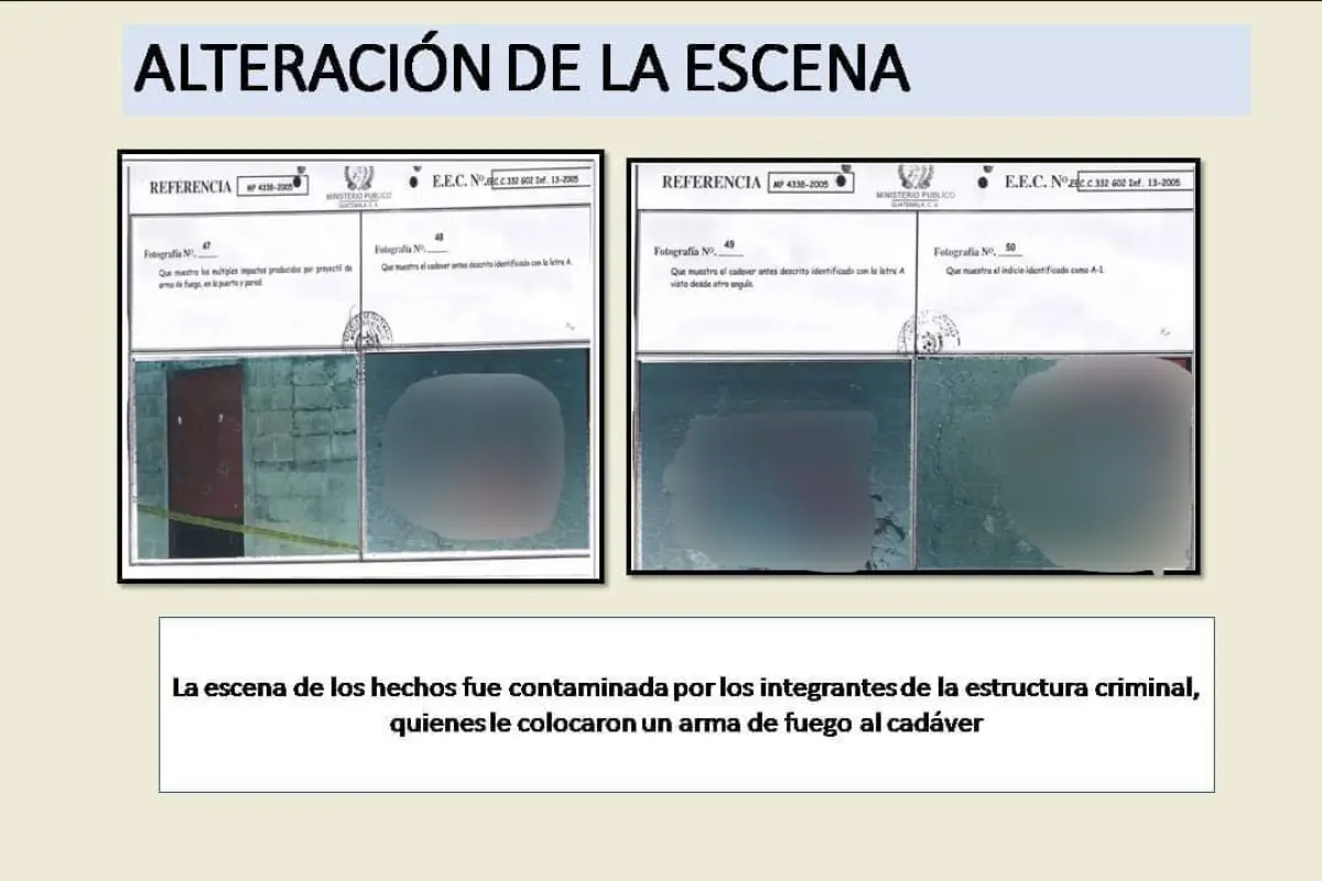 Evidencias de la ejecución extrajudicial del reo Hugo Humberto Ruiz Fuentes. Foto: CICIG