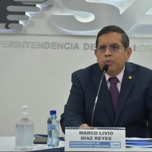 Marco Livio Díaz, jefe de la Superintendencia de Administración Tributaria (SAT).