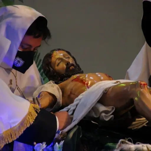 Imagen del Señor Sepultado de Totonicapán. Foto: Jimmy Chaclán