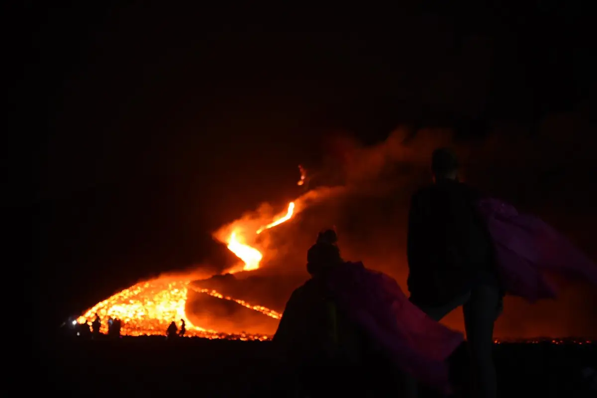 Río de lava del volcán Pacaya. Foto: Edwin Bercián