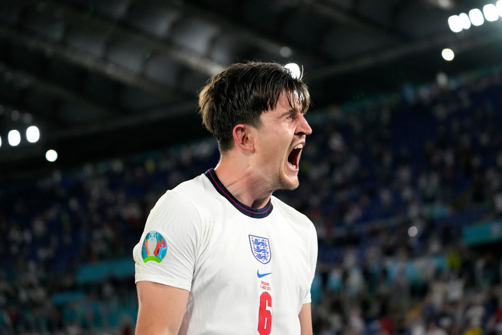 Celebración de Harry Maguire ante Ucrania | 