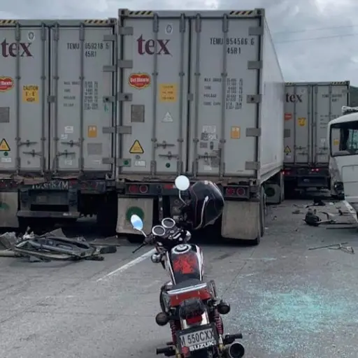 Accidente de tránsito en El Rancho, en El Progreso. Foto: Mingob