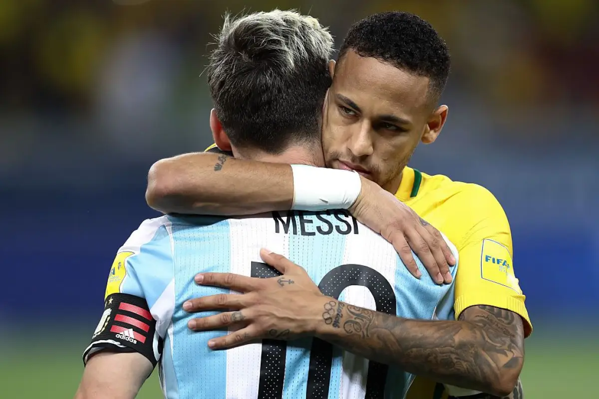 Messi y Neymar en un partido de Eliminatorias Mundialistas - Archivo