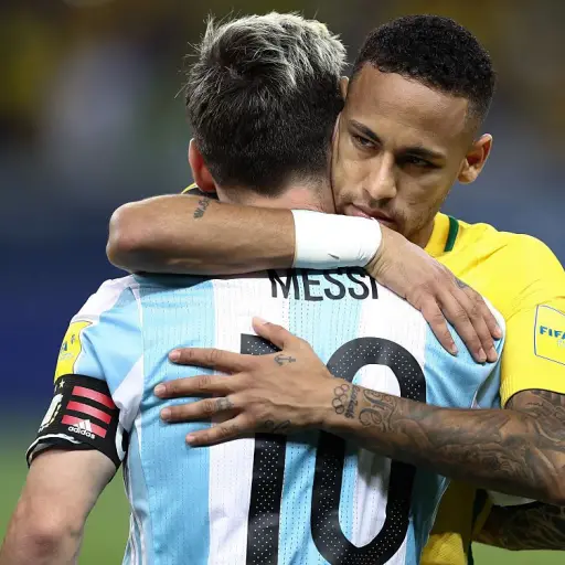 Messi y Neymar en un partido de Eliminatorias Mundialistas - Archivo