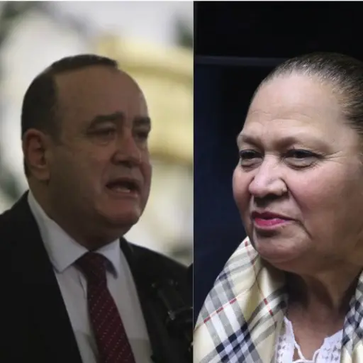 Alejandro Giammattei, presidente de la República, y María Consuelo Porras Argueta, fiscal general.