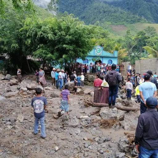 Deslizamiento en aldea Sepacay, San Miguel Tucurú, Alta Verapaz. Foto: Cortesía