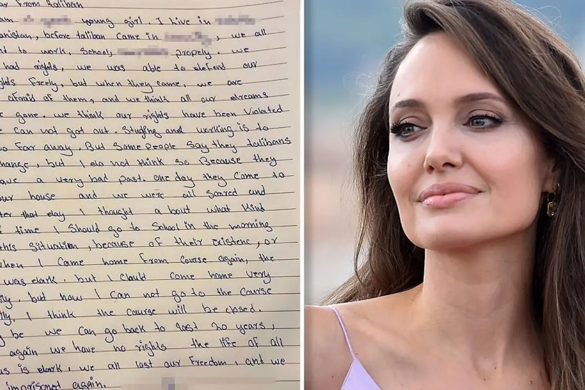 Angelia Jolie Afganistan carta, 