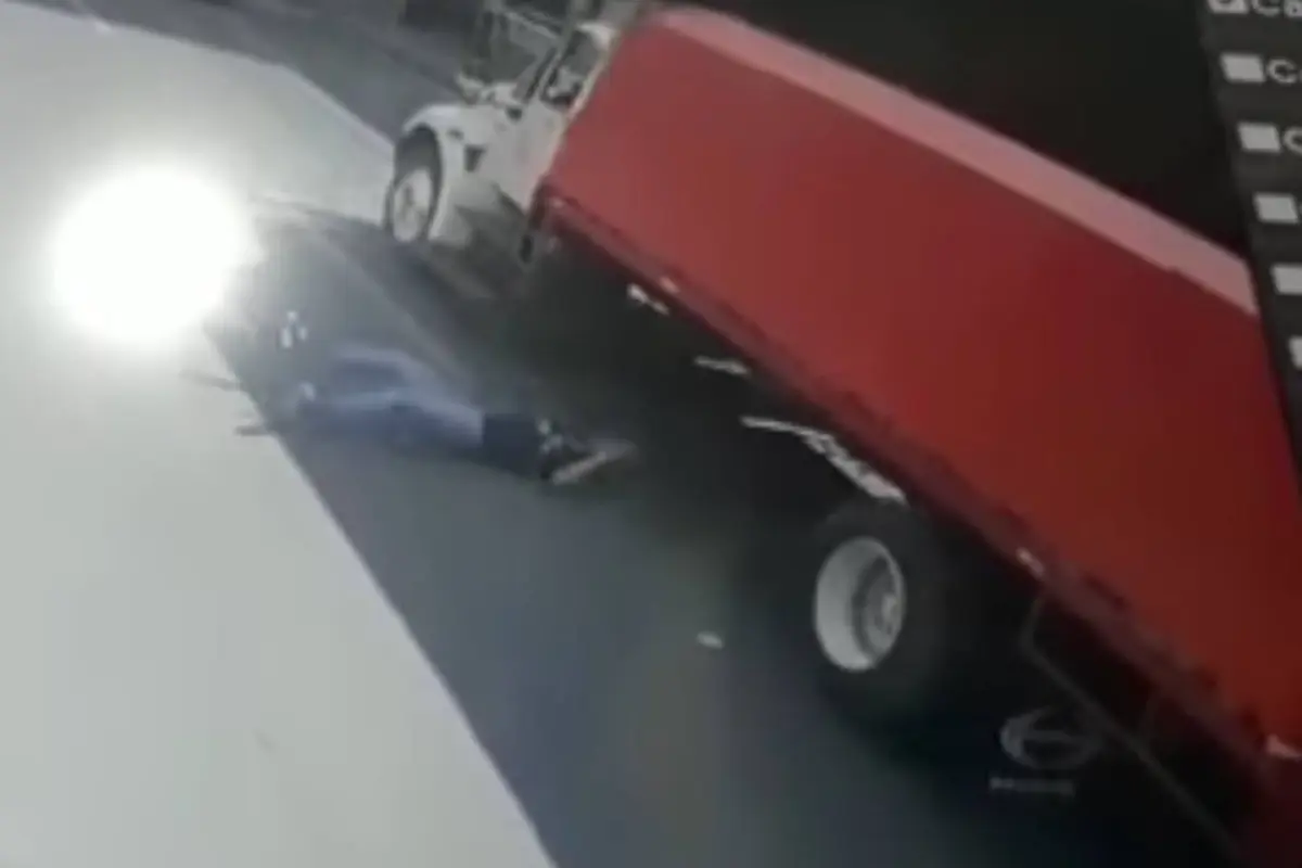 Captura de pantalla video de accidente en Quetzaltenango. 