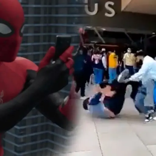 Spider man no way pelea ,