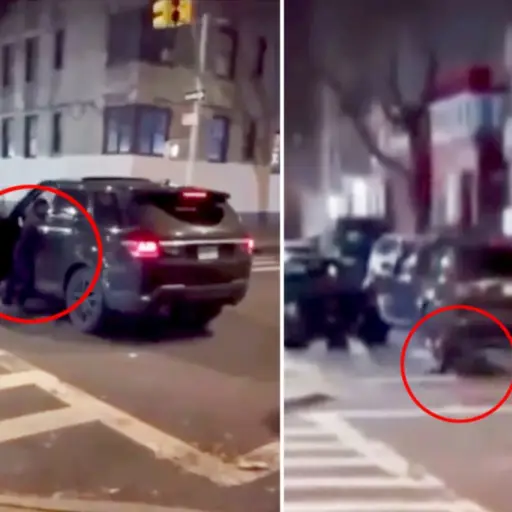 conductor arrastro a mujer policia ,