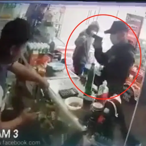 Captura de pantalla video cámara de vigilancia. 