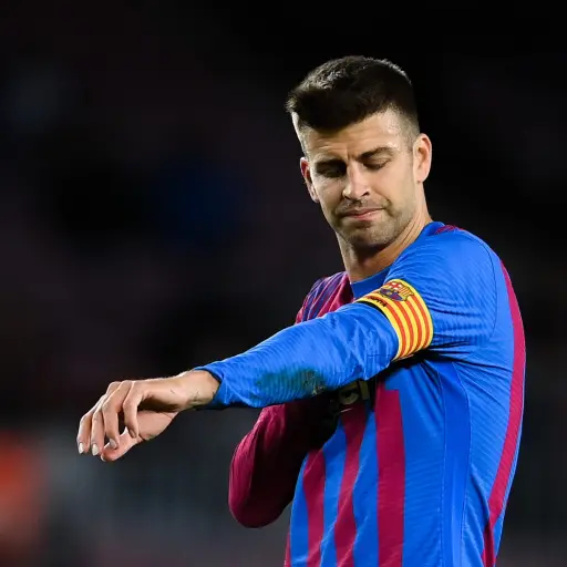 BARCELONA, SPAIN - SEPTEMBER 20: Gerard Pique of FC Barcelona looks on during the La Liga Santander match between FC Barcelona and Granada CF at Camp Nou on September 20, 2021 in Barcelona, Spain. (Photo by David Ramos/Getty Images)