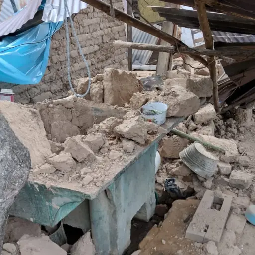 Daños en vivienda ubicada en Paraje Chuipachec, Totonicapán. Foto: Conred