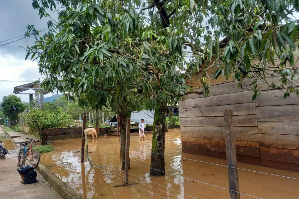 Inundaciones en Alta Verapaz. Foto: Conred