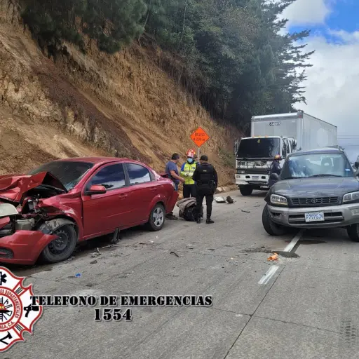 Accidente en Km. 97 de ruta Interamericana. Foto: Bomberos Municipales Departamentales