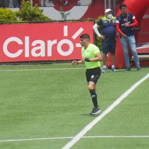 El árbitro central Julio Luna - Omar Solís