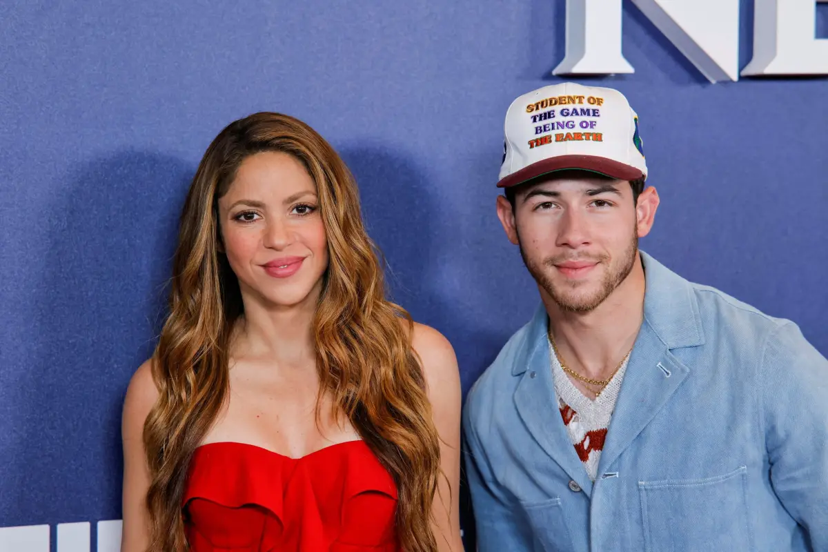 Singers Shakira and Nick Jonas attend the 2022 NBCUniversal Upfront in New York, U.S., May 16, 2022.  REUTERS/Eduardo Munoz