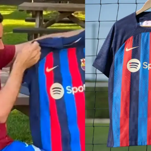 Reacción de Xavi a la nueva camiseta del Barça (1) ,