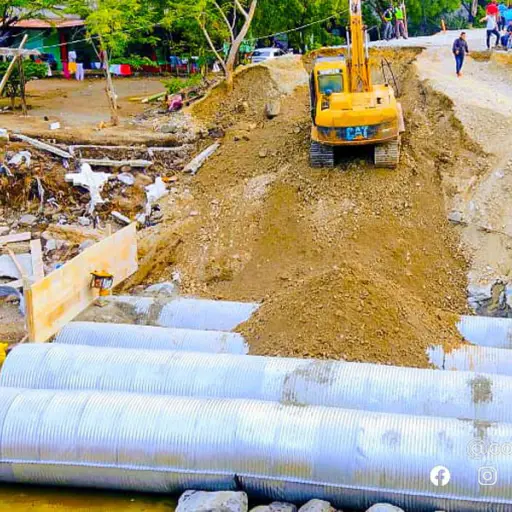 Construcción de puente Petapilla en Chiquimula. Foto: Covial