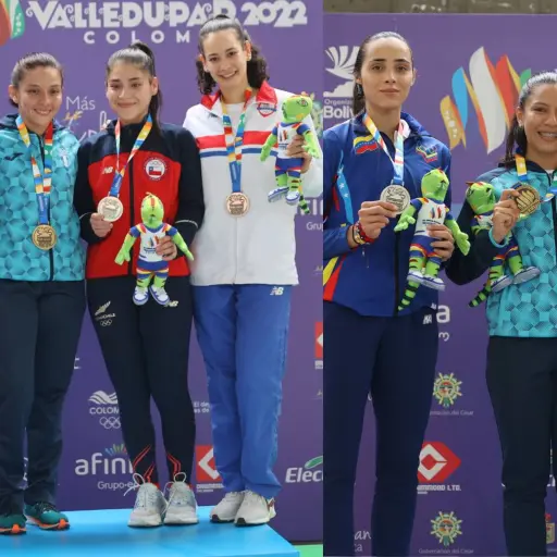 María Wong y Barbara Morales medallas de oro bolivarianos (2) ,