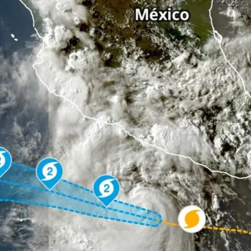 Huracán Bonnie es categoría 2 en México ,