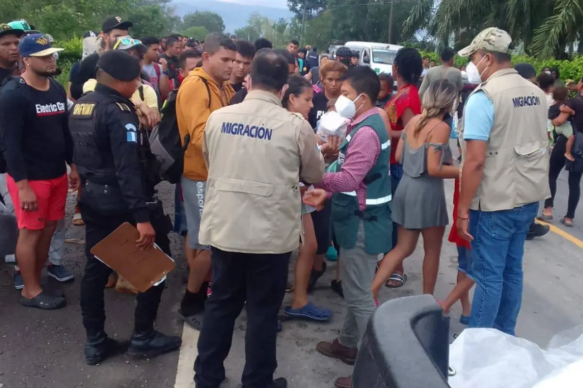 Ingreso de migrantes a Guatemala. / Foto: IGM