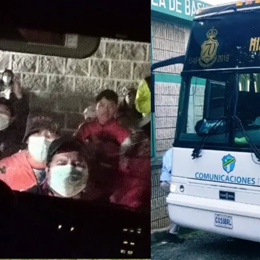 Atacan el bus de Comunicaciones en su ingreso al estadio Mario Camposeco ,