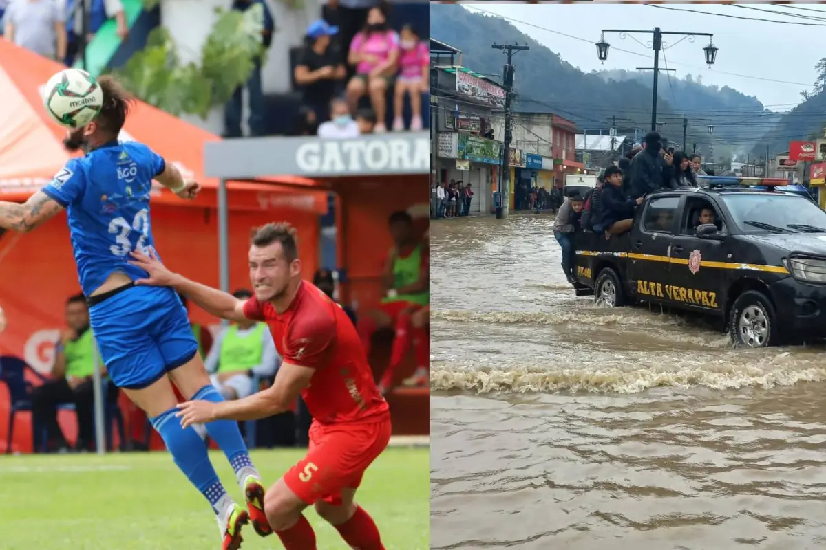 Cobán vs Municipal suspendido por la tormenta julia (1), 