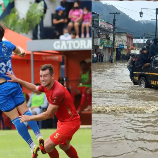 Cobán vs Municipal suspendido por la tormenta julia (1) ,